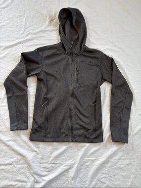 The North Face Canyonlands Hooded Full-Zip Jacket - Charcoal Gray Mens Small
